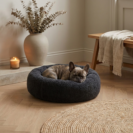 The Sherpa Nest — detail view | PawHaus Co premium dog bed