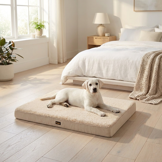 The Linen Mat — detail view | PawHaus Co premium dog bed