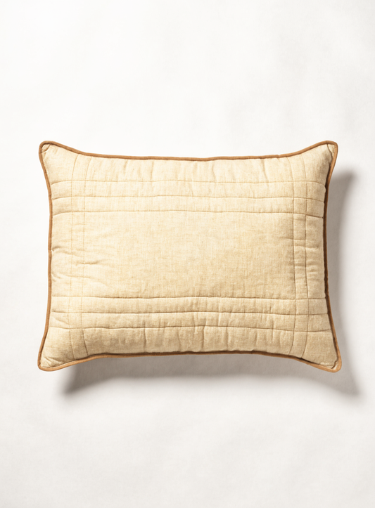 The Linen Mat — flat washed linen dog mattress bed