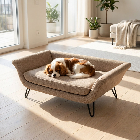 The Elevated Sofa — detail view | PawHaus Co premium dog bed