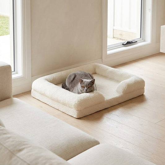 The Boucle Nest cat sofa bed |c:cream