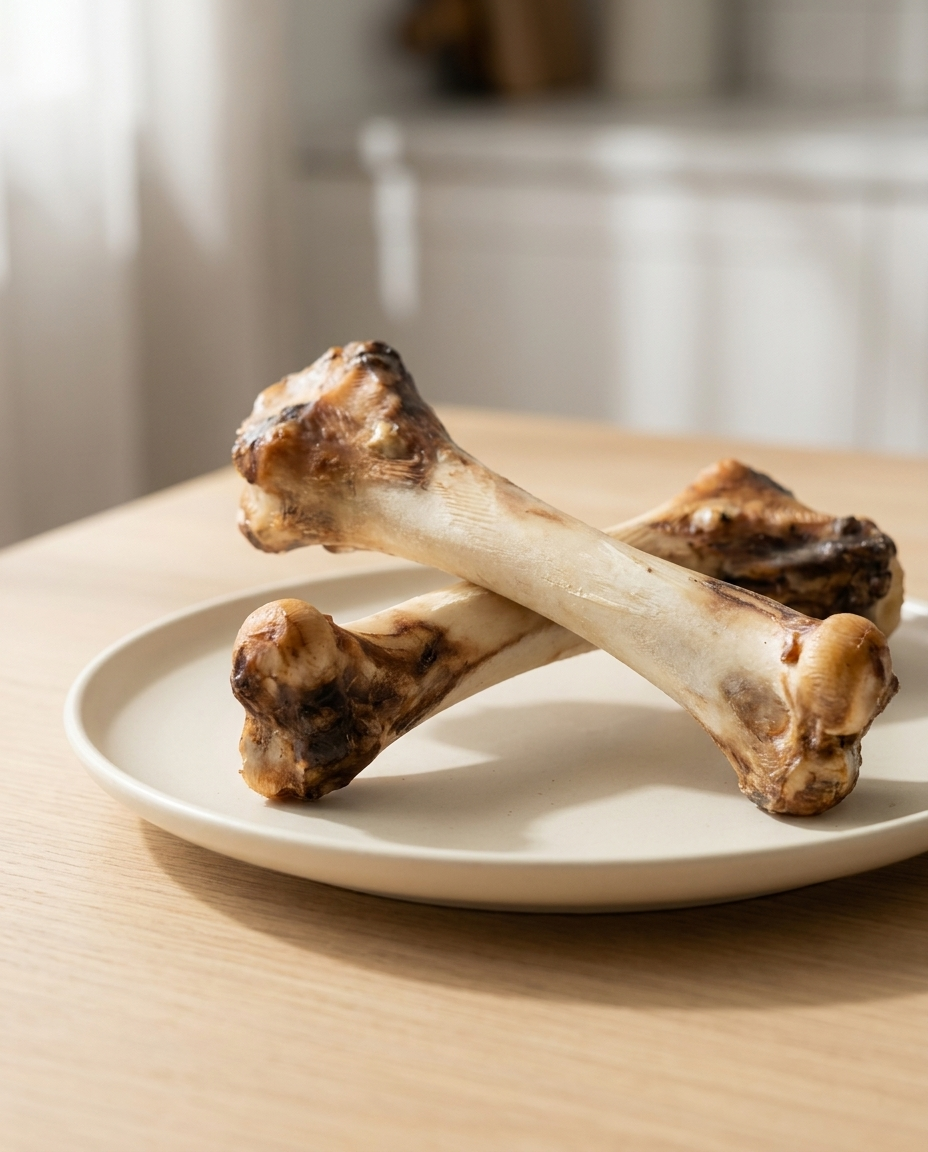 Blackdog Australian lamb bones for dogs on a ceramic plate | PawHaus Co